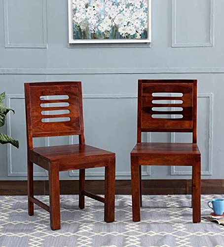 Solid Sheesham Wood, Wooden Dining Chairs Set Of 2